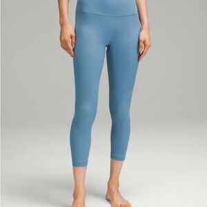 Lululemon Align Ribbed High Rise Crops “23 in Utility Blue